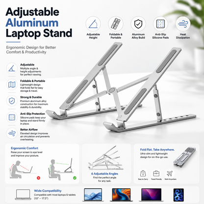 Adjustable Aluminum Laptop Stand